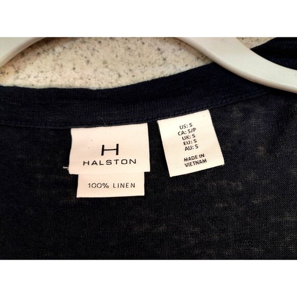 Halston Size Small Linen Oversized Comfy Casual Vacation Summer Button-Down Top - Picture 4 of 4